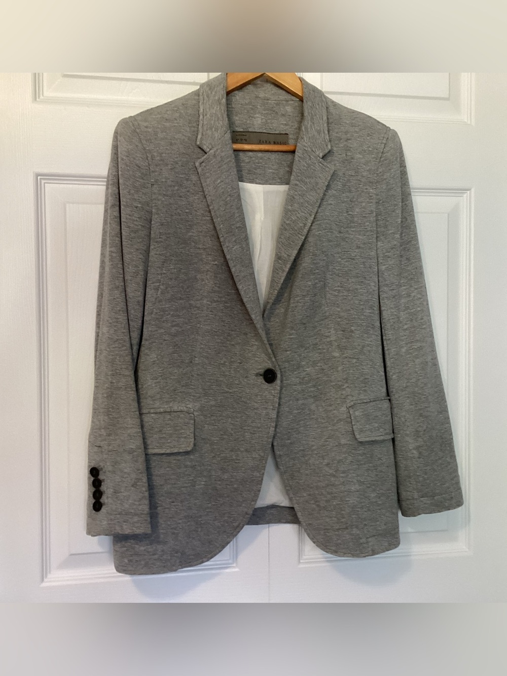 Zara Basic Blazer in Heather grey.
